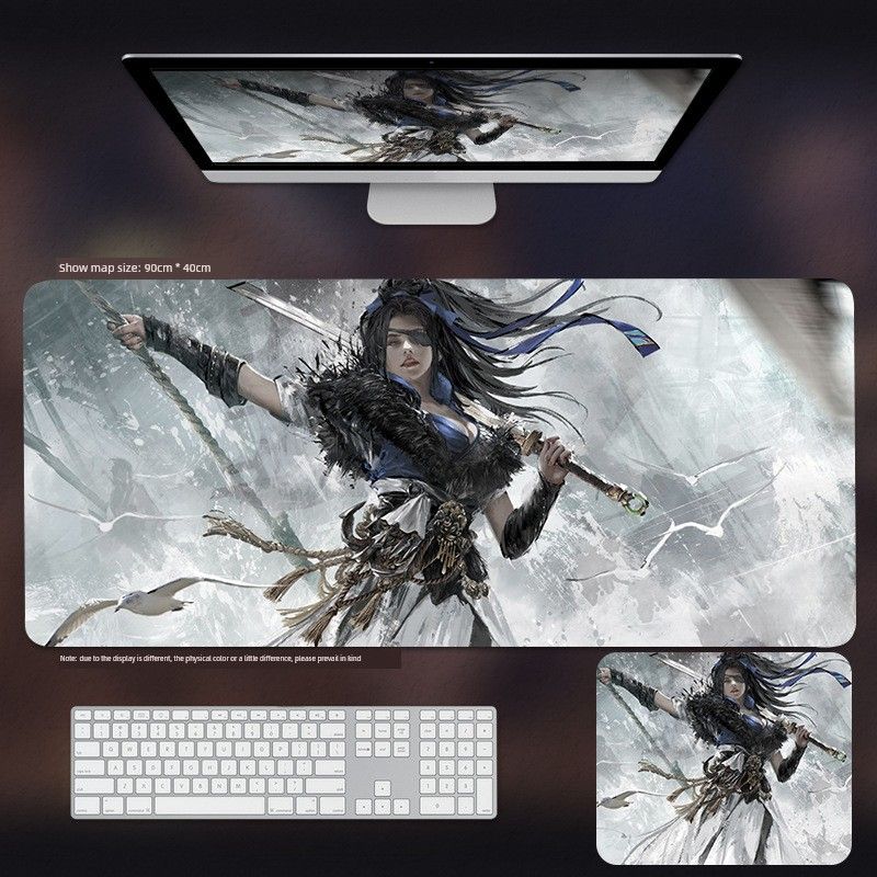 Yongqiu Seamless Mouse Extra Large Thickened E-Sports Game Computer Keyboard Pad Naraka Secondary Dimension Desktop Mat_voghion.com