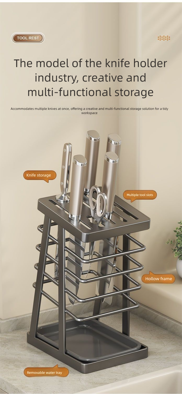 Youyoujia Kitchen Household Scolapiatti, Supporto, Portacoltelli, Ripiano Portaoggetti_voghion.com