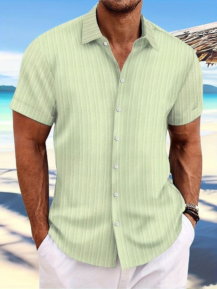 Men's Clothing Men's Shirts Casual Breathable Comfortable Tops Men's Button Fashion Shirts_voghion.com