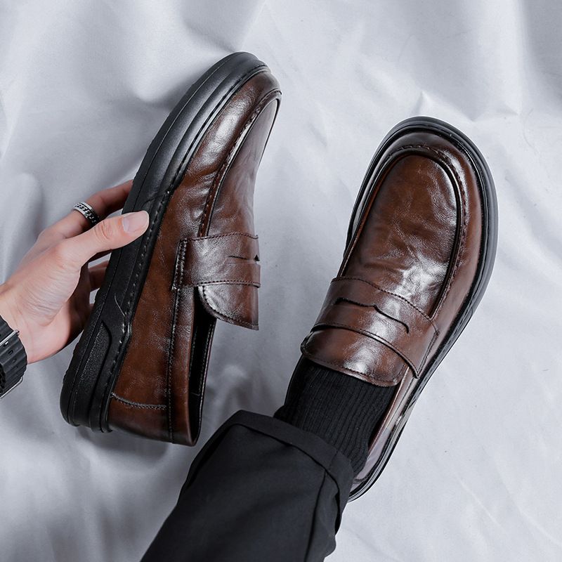 Bean Men im Frühling und Herbst, britischer Stil, One Foot Casual Lederschuhe, 2025 neuer Trend, Le Fu Schuhe für Männer,_voghion.com