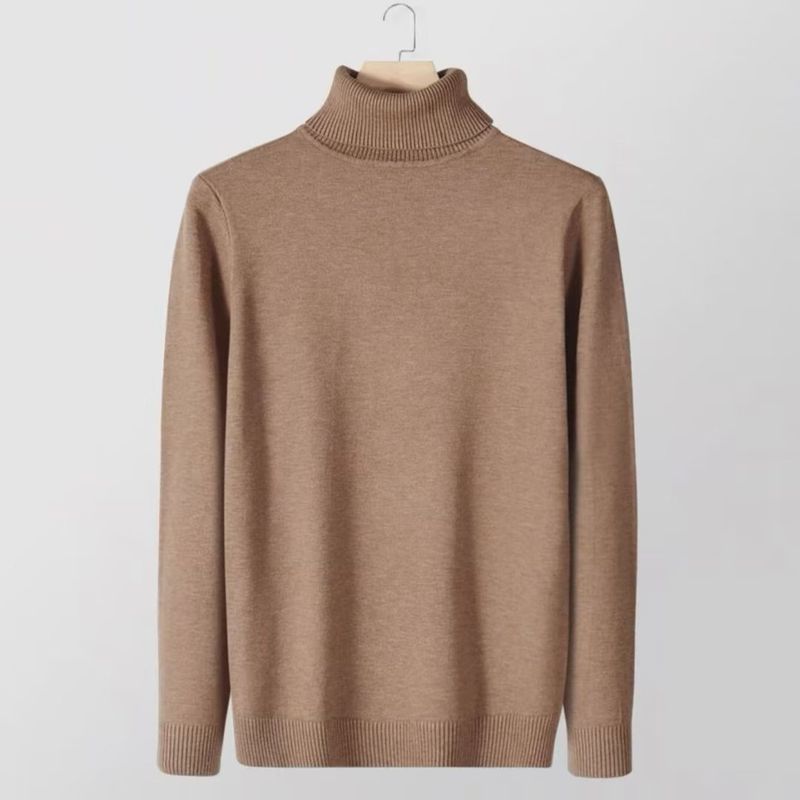 Men's Clothing Autumn And Winter Turtleneck Sweater Loose Warm Sweater Thick Bottoming Sweater_voghion.com
