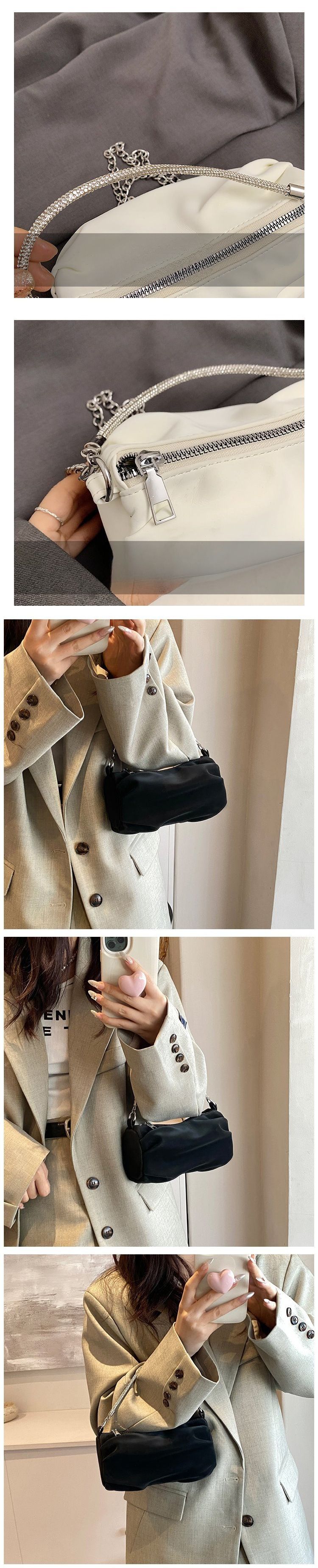g Pleated Tote Bag Cushion-Shaped Bag_voghion.com