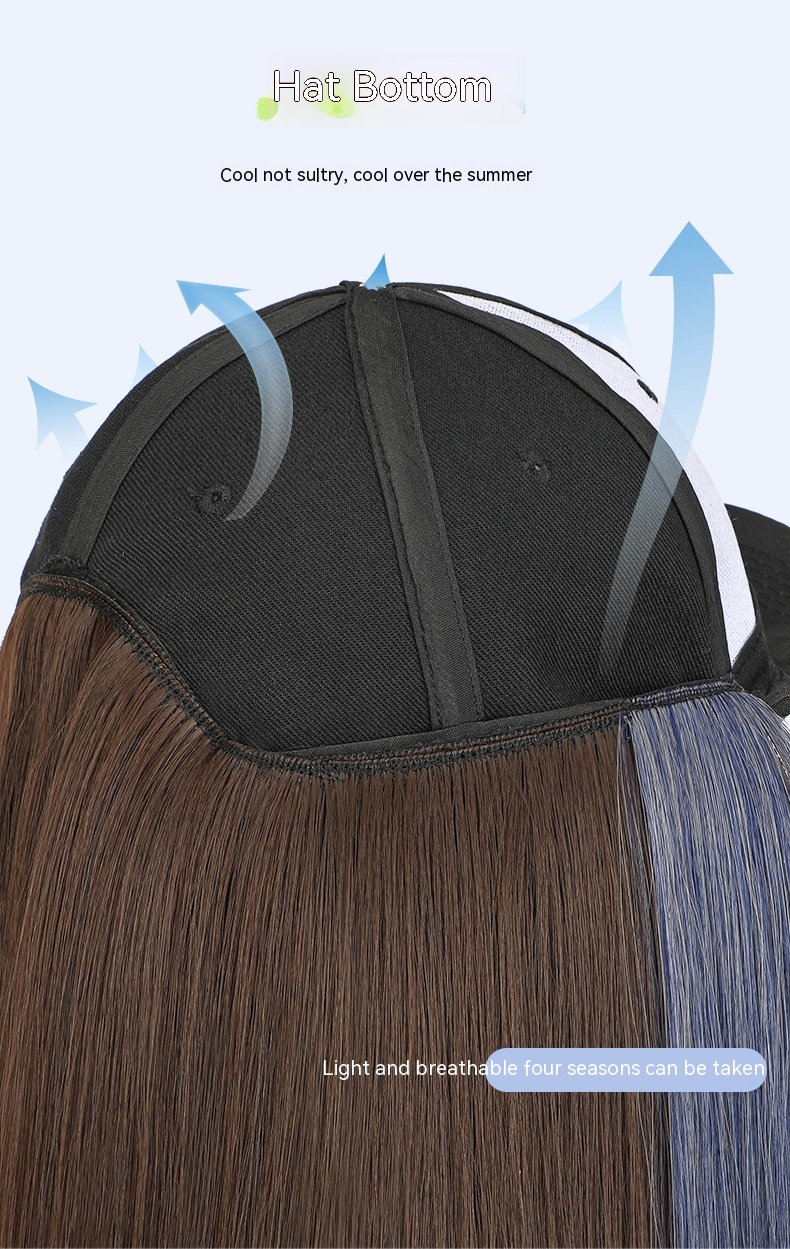 2024 Nuovo cappello parrucca tutto in uno più venduto, capelli corti lisci, parrucca con cappuccio da donna, capelli sulla clavicola, Bobo, Europa e America_voghion.com
