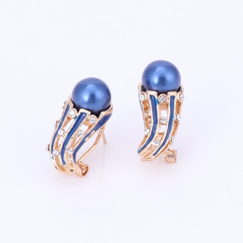 Damen-Set für Hochzeit, Braut, Brautjungfer, Kristall, künstliche Perlen, Halskette, baumelnde Ohrringe, Armreif, Ring, Party, Kostümschmuck-Set_voghion.com