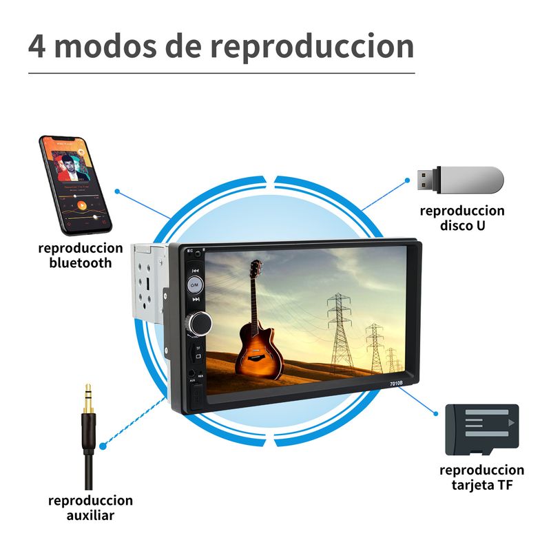7010 MP5 player za automobil s jednim priključkom za automobil Bluetooth MP4 MP5 sve u jednom stroju slika automobila unazad_voghion.com