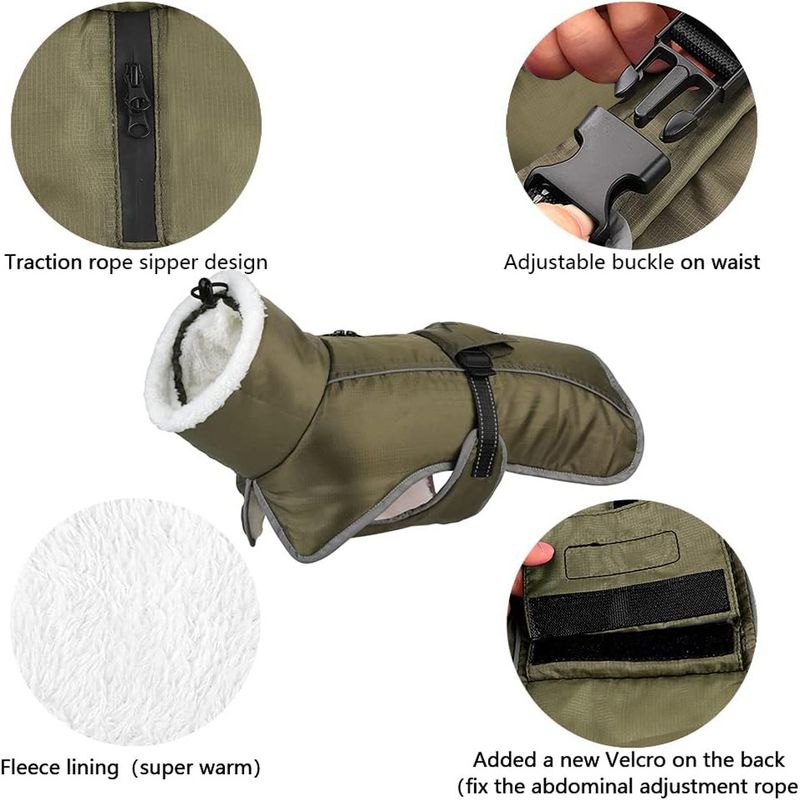 Ropa nueva de otoño e invierno, cálida, impermeable y resistente al frío, abrigo de algodón para mascotas, suministros para perros._voghion.com