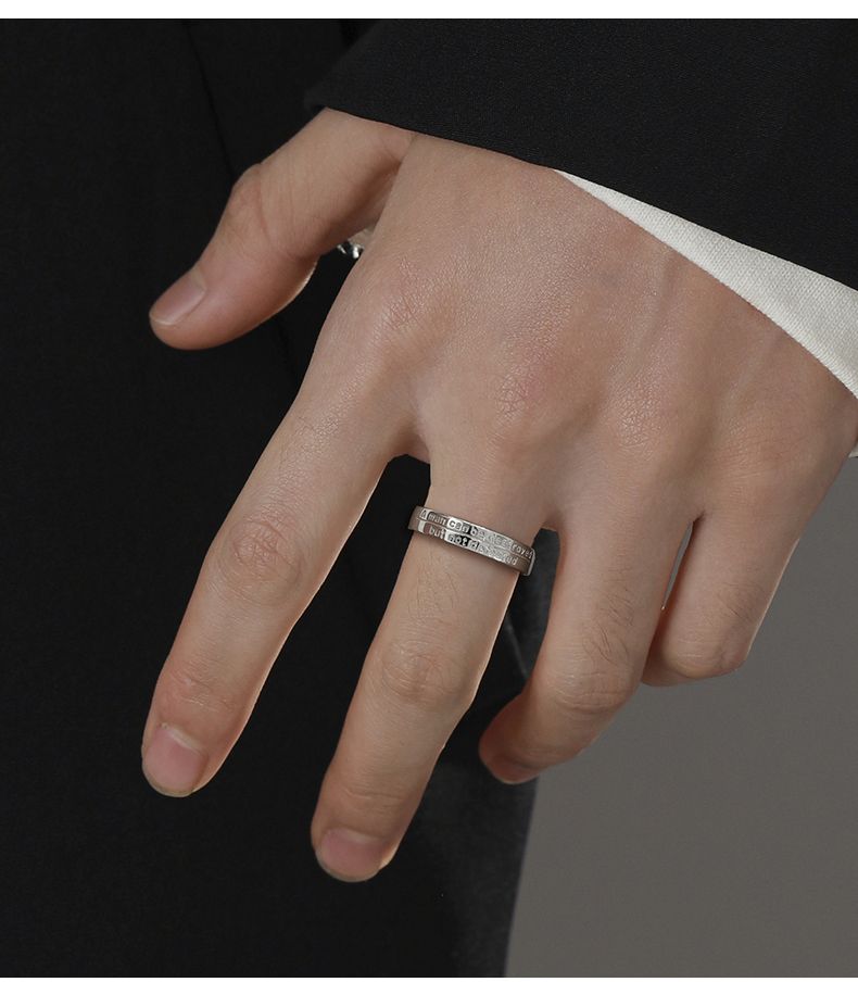 Men's Instagram Design, Cold and Trendy Style, Simple Index Finger Single Ring_voghion.com