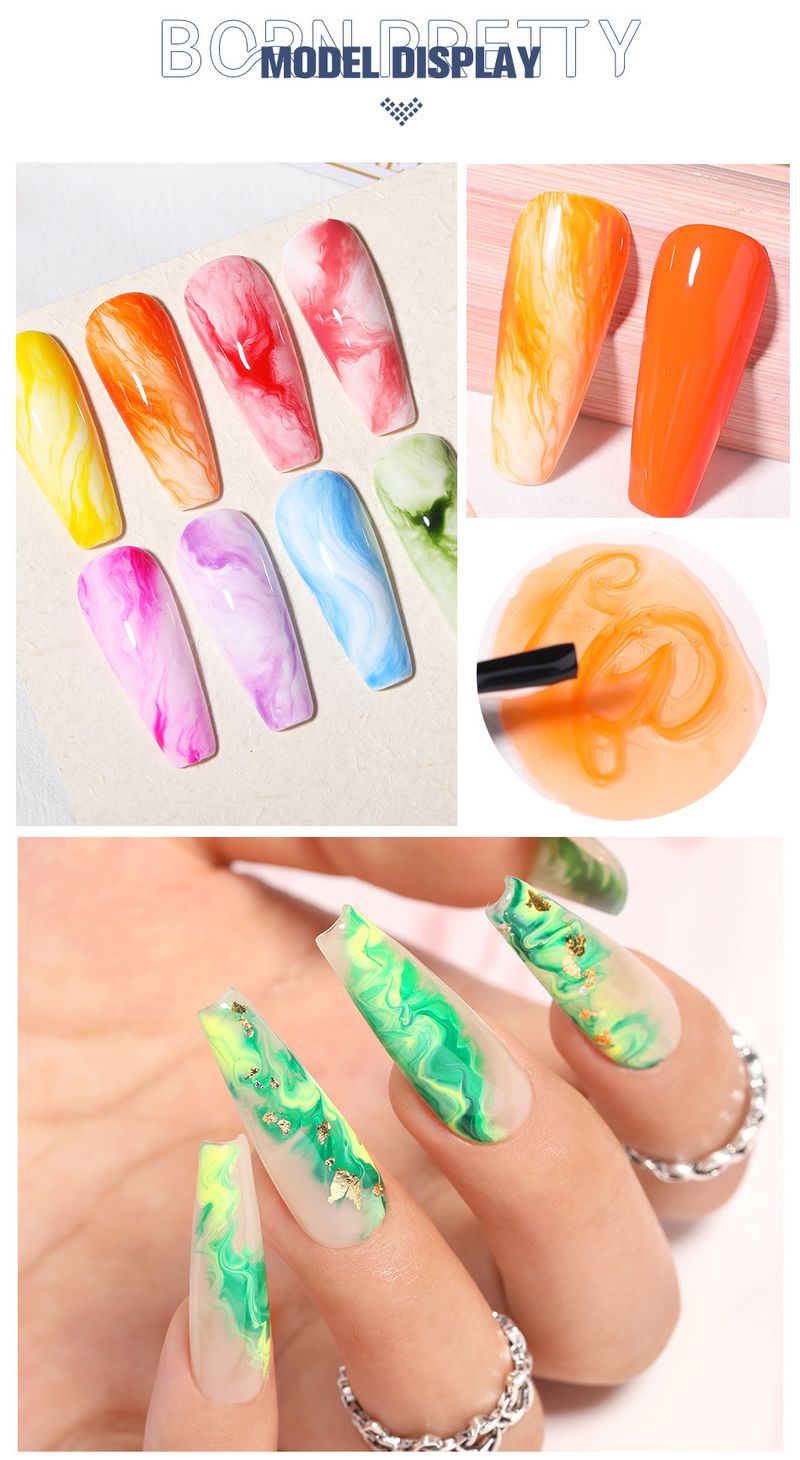 Nagelkleber Neuer Nagelkunst-Färbekleber Japanischer transparenter Marmortinten-Färbeflüssigkeits-Nagellack_voghion.com
