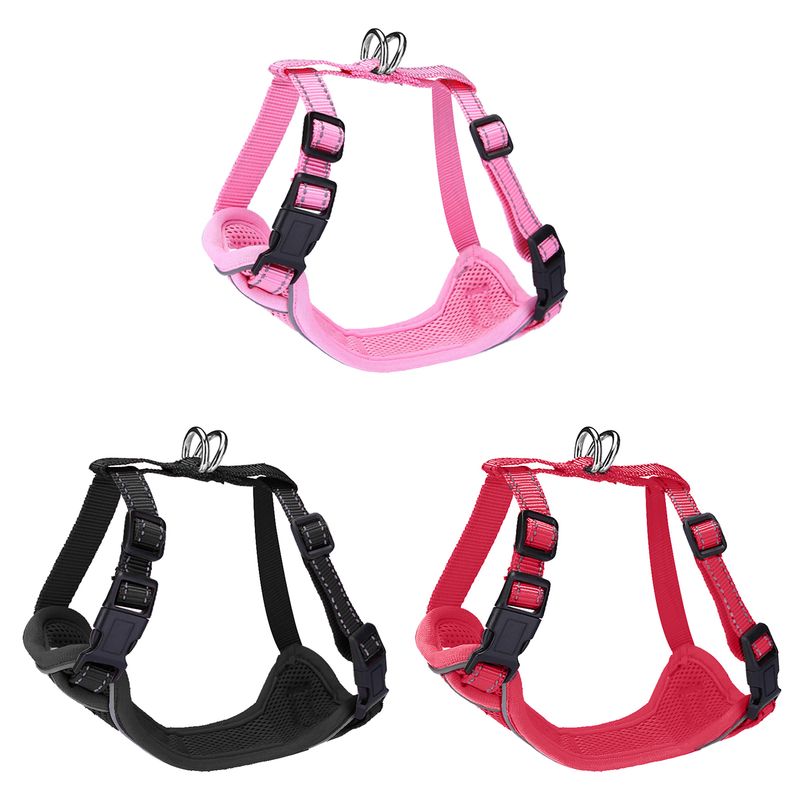 Guangying Pet Harness Striscia riflettente Regolabile Traspirante Gatti Cani Gilet Cinghia toracica per esterni_voghion.com