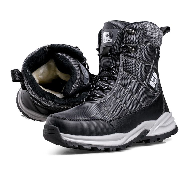 Warm Cotton Boots Winter New Men's Thickened High-Top Boots Snow Boots Stylish And Versatile_voghion.com