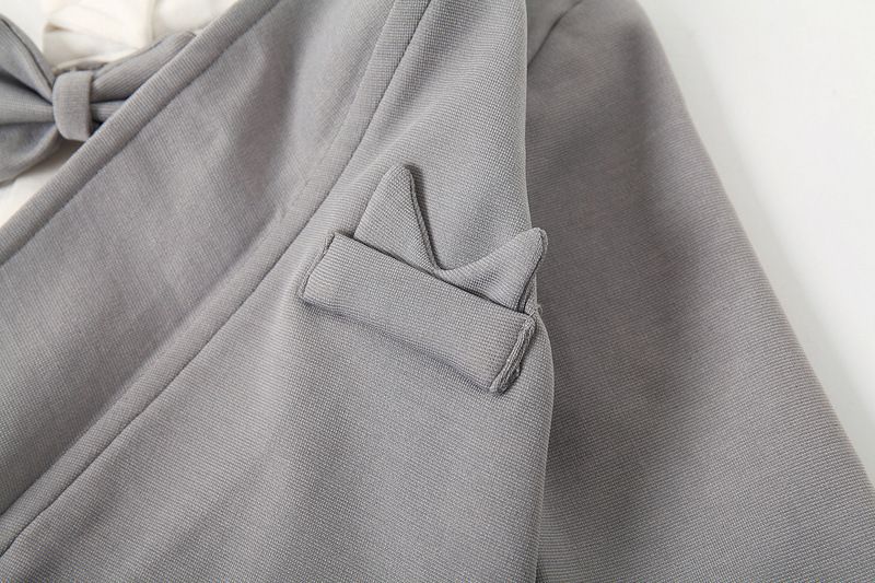 Baby Wear Gentleman Jumpsuit Newborn Cotton Crawler Tuxedo 100 Day Dress_voghion.com