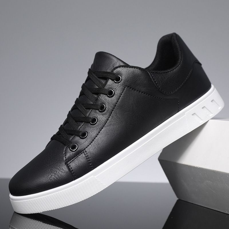 Lente en herfst Nieuwe ademende casual voor mannen Koreaanse stijl Comfortabele lichtgewicht leren herensneakers Veelzijdig_voghion.com