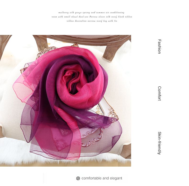 Sciarpa in lana di seta con nuova sfumatura Hangzhou, moda versatile collo caldo Sciarpa in seta di gelso da donna primaverile e autunnale_voghion.com