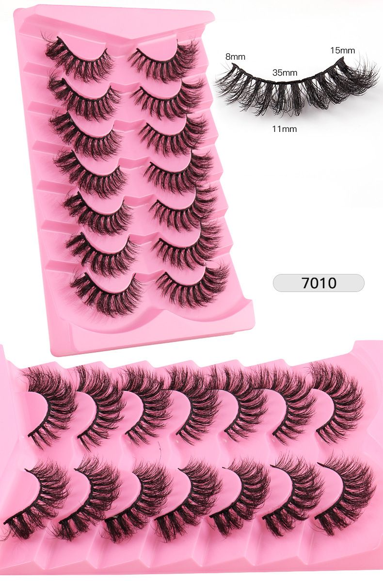 False Eyelashes 7 Pairs Of Fried Hair High Mink False Eyelashes Curled Thick Stage Makeup Eyelashes_voghion.com