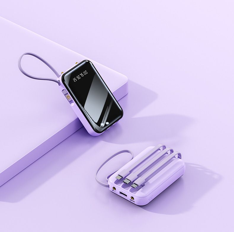 20000mAh 66W Fast Charging Power Bank With Built-in Cable, Portable External Battery, Compact & High Capacity, Custom Logo For Corporate Gifts_voghion.com