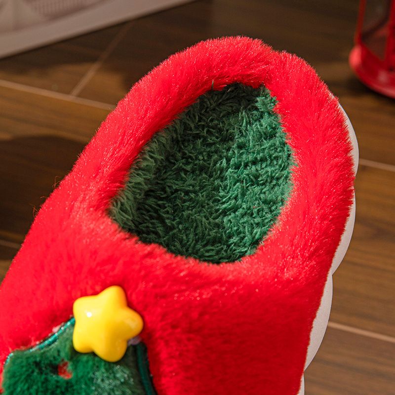 2024 New Christmas Tree Women's Home Unisex Autumn Winter Slippers Barcode Sticker Available_voghion.com