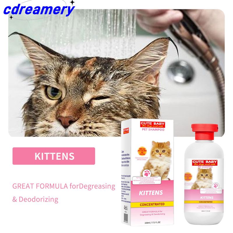 Cross-Border Pet Shampoo: Solução 2 em 1 para cães e gatos - Pulverizador de banho suave e shampoo de limpeza_voghion.com