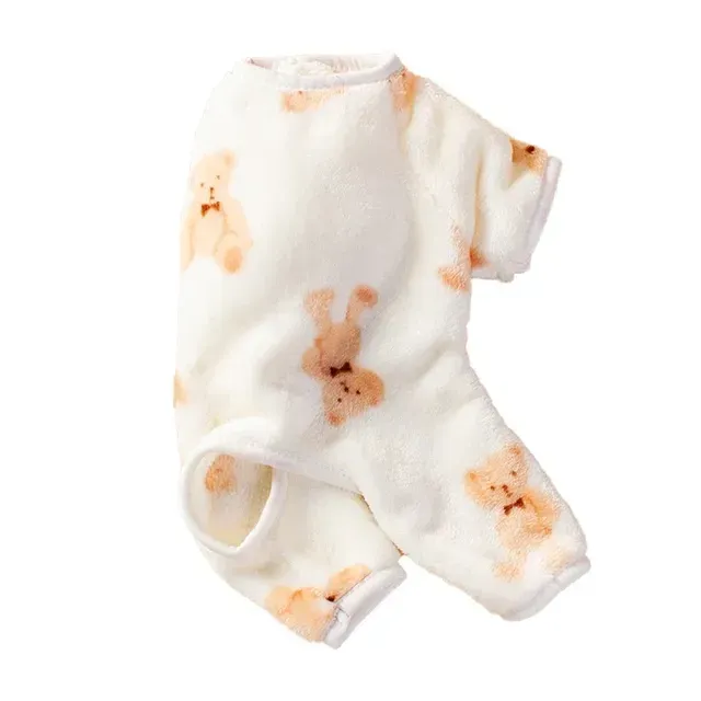 Fleece Bear Jumpsuit For Dogs And Cats By PawParty Store_voghion.com