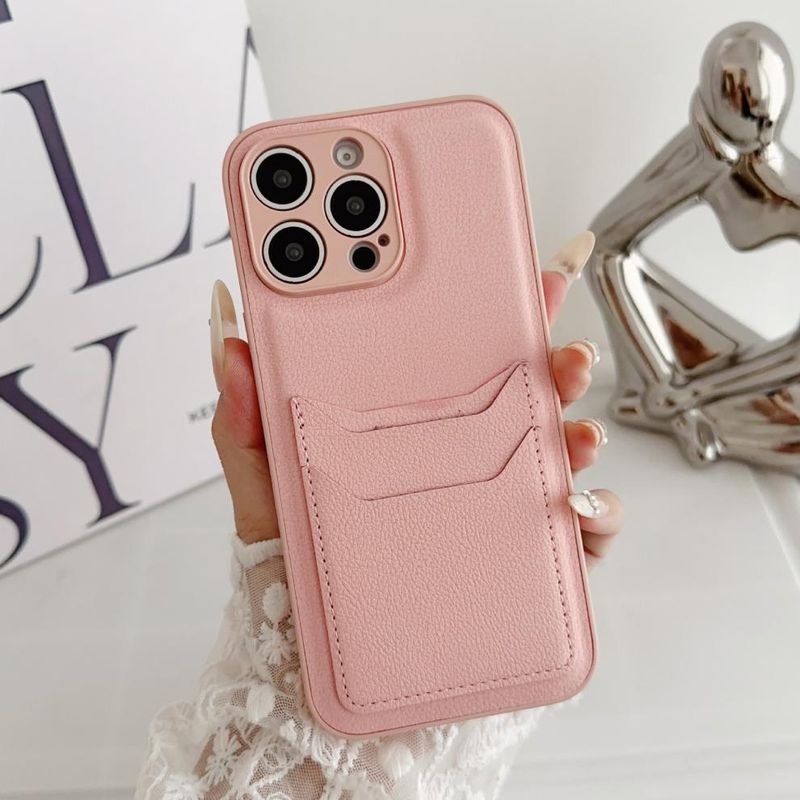 Custodia compatibile con iPhone 16 Pro Max TechGlobe, 15 colori, in pelle tinta unita, con 14 fori di precisione e 13 slot per carte, dritta_voghion.com