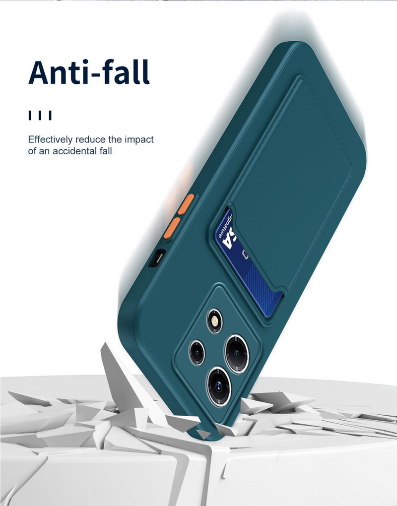 Liquid Silicone Case For INFINIX Note 30 VIP note 12 11 Pro 10 Pro Hot 20 20i 20s 11S NFC 11 10T 10S Card Pocket Slot_voghion.com