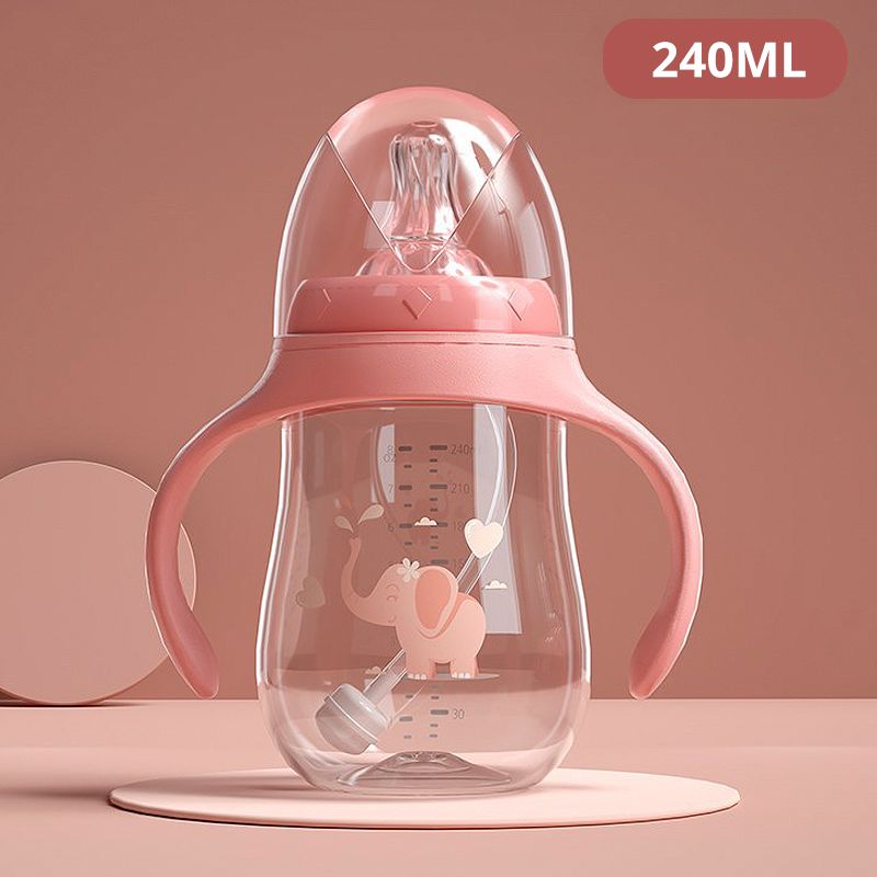 Babyflaschen Trinkbecher Babyflasche Großkalibrig Multifunktional Trinkmilch Trinkwasser Dual-Use-Flasche BPA-frei_voghion.com