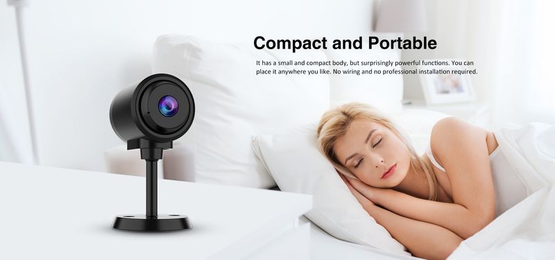 Telecamera di sicurezza wireless HD 1080P - Visione notturna intelligente, sorveglianza Wi-Fi per interni/esterni_voghion.com