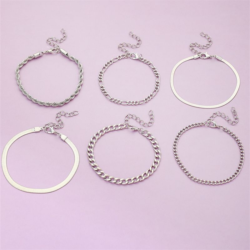 New Handicraft Simple Multi Layered Metal Blade Chain Bohemian Fashion Layered Bracelet_voghion.com