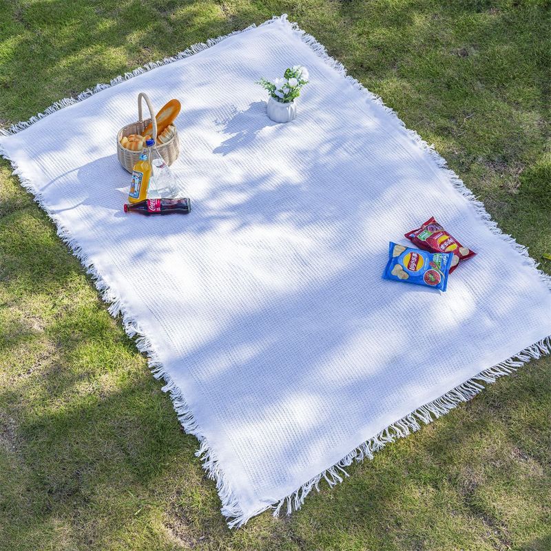Outdoor Linen Camping Blanket Atmosphere Tablecloth Picnic Car Trunk Mat_voghion.com
