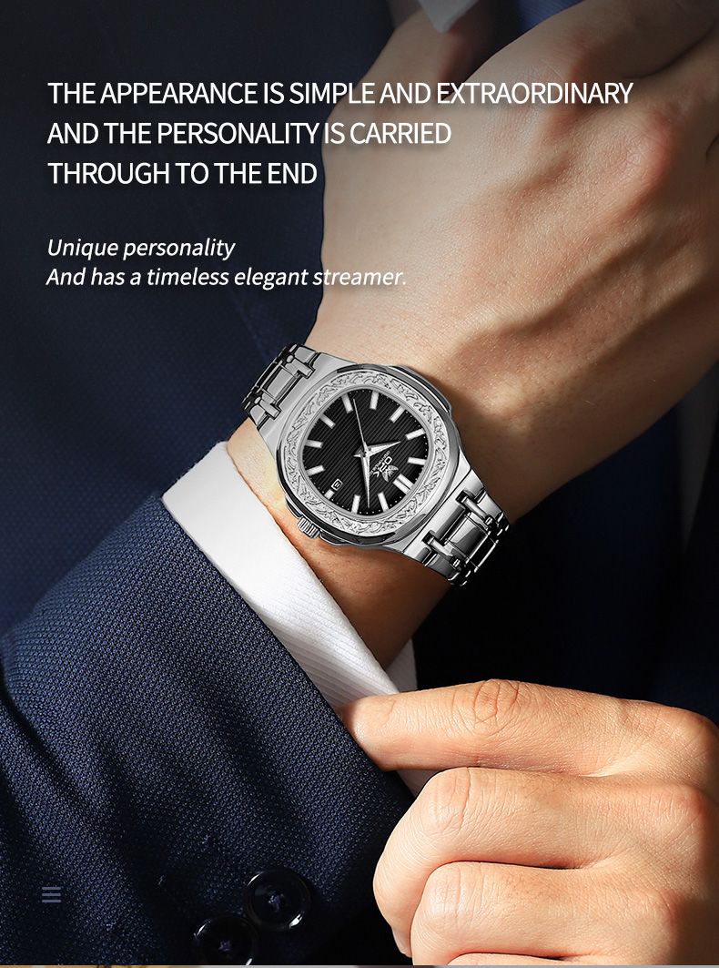 Herren-Business-Armbanduhr mit Hintergrundbeleuchtung, quadratischem Quarzwerk, Stoppuhr, 3 Bar wasserdicht, Datumsanzeige_voghion.com