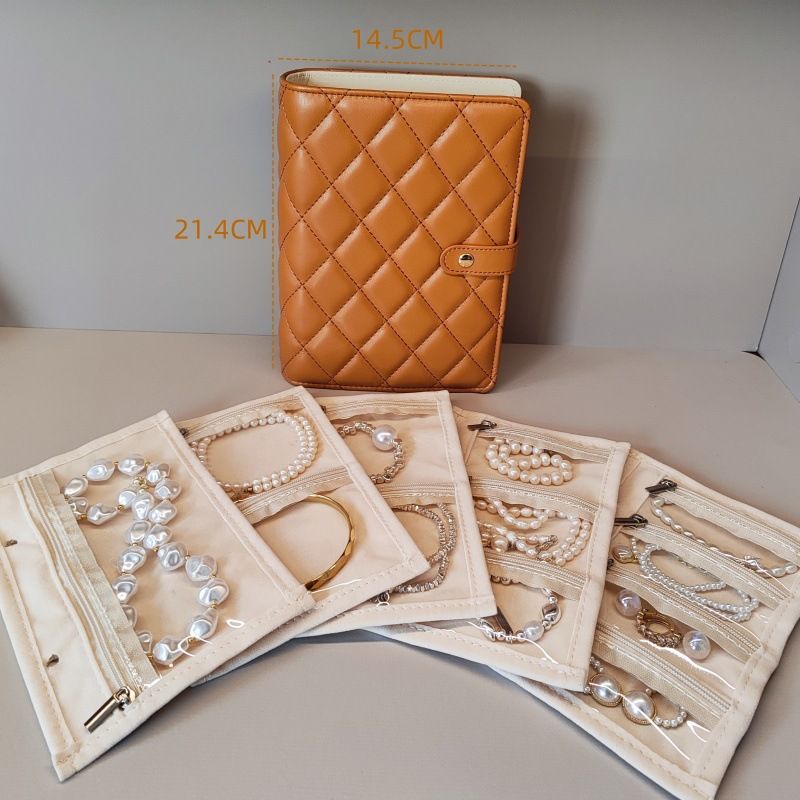 Aufbewahrungsbuch für Goldschmuck, anlaufgeschützter Organizer mit dicken transparenten PVC-Seiten, Vitrine mit großer Kapazität für Ohrringe, Halsketten und Edelmetalle_voghion.com
