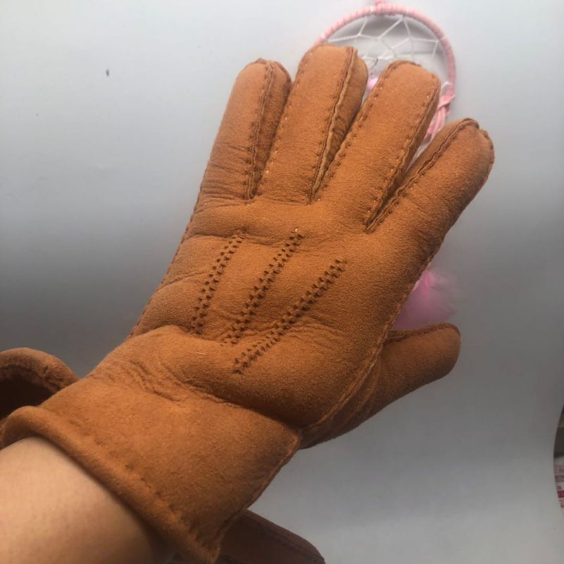 Gants d'hiver en peau de mouton véritable, intégrés, pour hommes et femmes, pour l'extérieur, chauds, entièrement en cuir, faits à la main_voghion.com