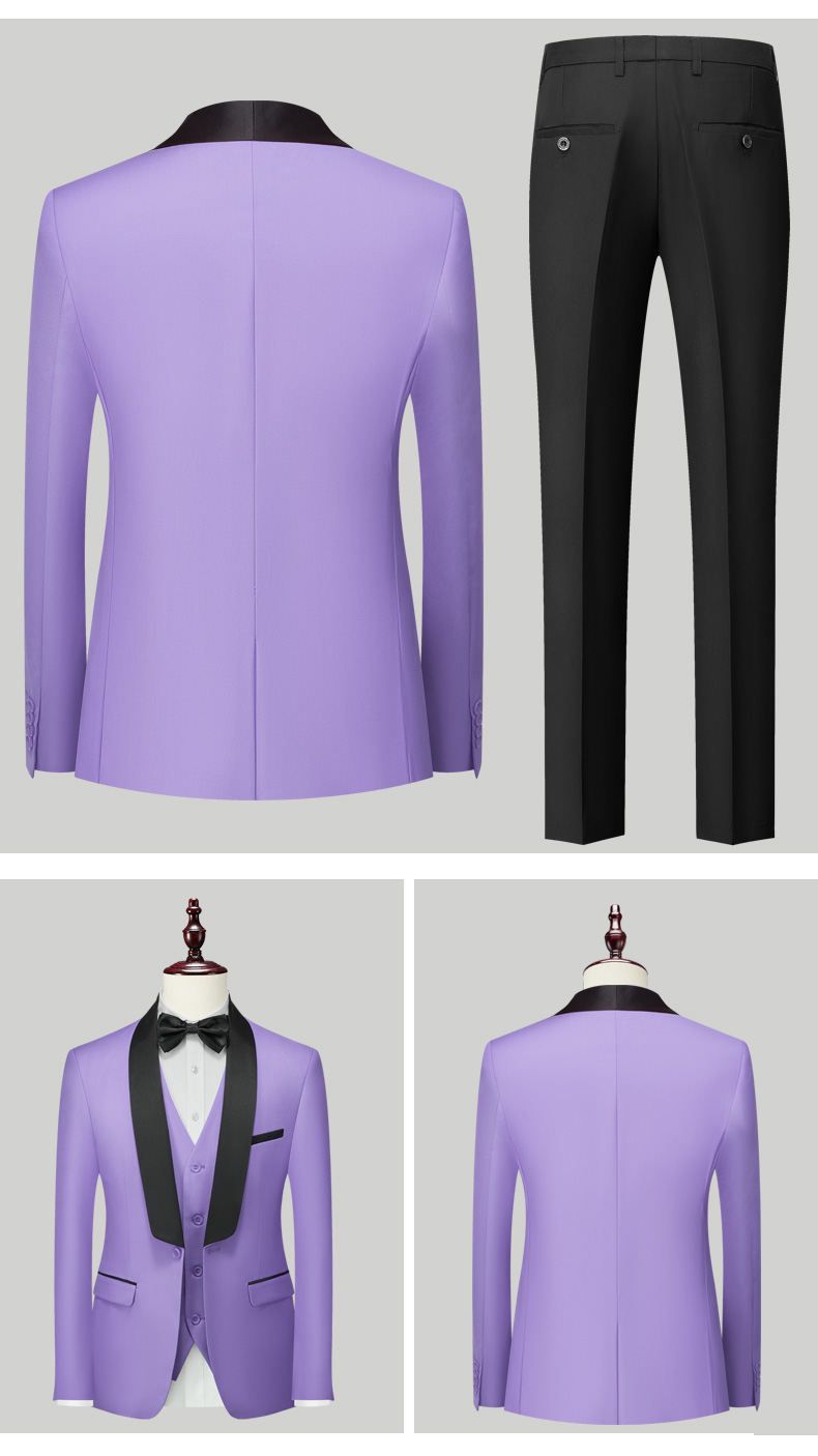 Herrenbekleidung Anzüge Dreiteilige Anzüge Herren Doppelschlitz-Anzüge Business-Kleidung Herren_voghion.com