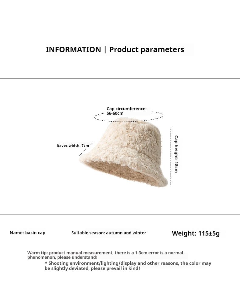 New Big Head Waist Woolen Hat For Children, Autumn Plain Look, Fashionable And Versatile, Showing Face, Small Japanese Fisherman's Hat_voghion.com