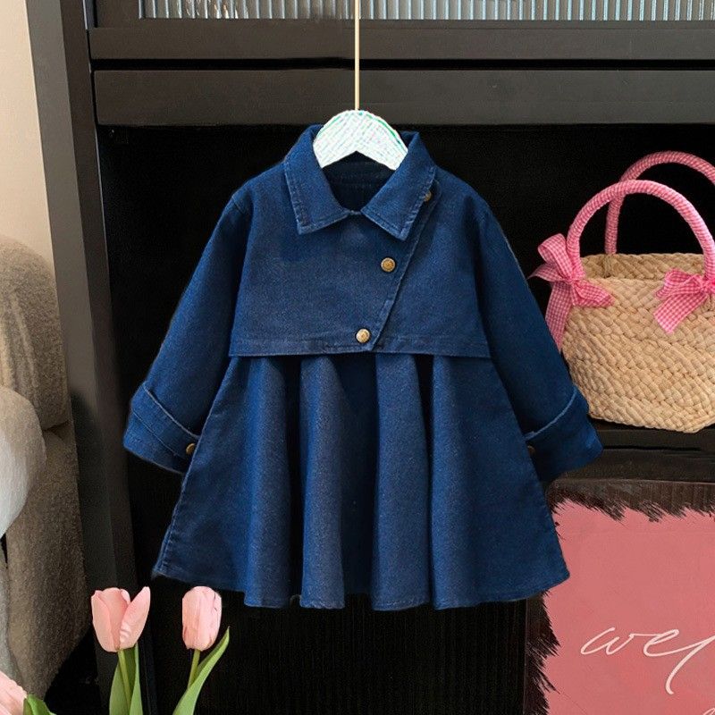 Mädchen Denim Anzug Herbst Neue Kinder T-Shirt Weste Weite Beinhose Dreiteiliger Anzug Weibliches Baby Koreanische Herbstkleidung_voghion.com