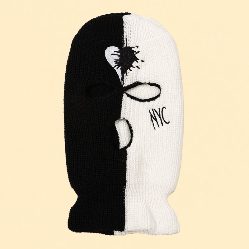 Berretto unisex lavorato a maglia con tre fori, caldo cappello invernale per uomo e donna, berretto elastico in acrilico per sport all'aria aperta, protezione solare_voghion.com
