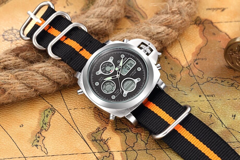 Sports Men Watches Analog Digital Dual Display Date Week Wrist Mens Watch Canvas Cool Outdoor Male Hour_voghion.com