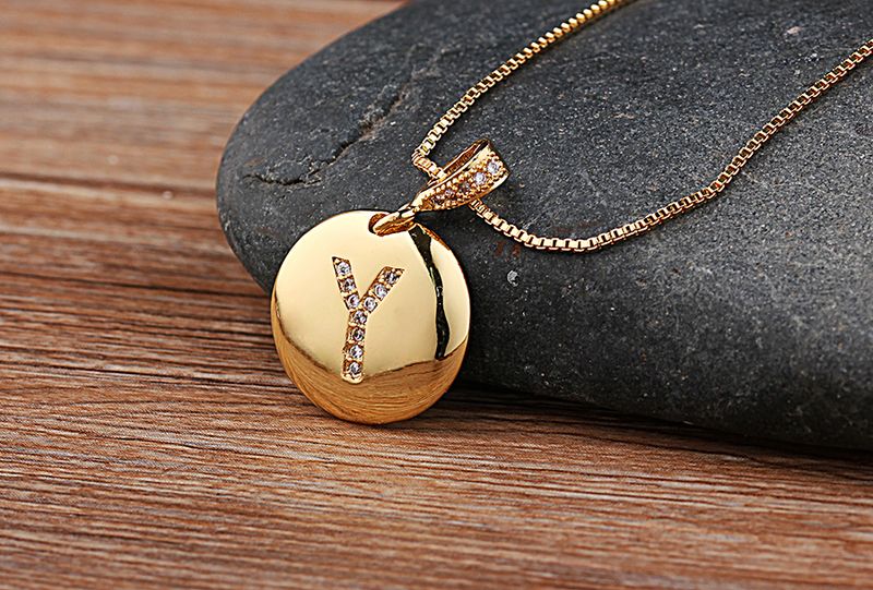 Vendite calde Nidin Collana con lettera iniziale di alta qualità per donne e ragazze, 26 pendenti con ciondolo dalla A alla Z, gioielli in rame con zirconia cubica, regali personali_voghion.com