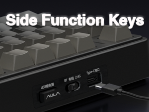 AULA F75 Pro Kabellose mechanische Tastatur, 75 % Hot-Swap-fähige benutzerdefinierte Tastatur mit Knopf, RGB-Hintergrundbeleuchtung, vorgeschmierte Reaper-Schalter, seitlich bedruckte PBT-Tastenkappen, 2_voghion.com