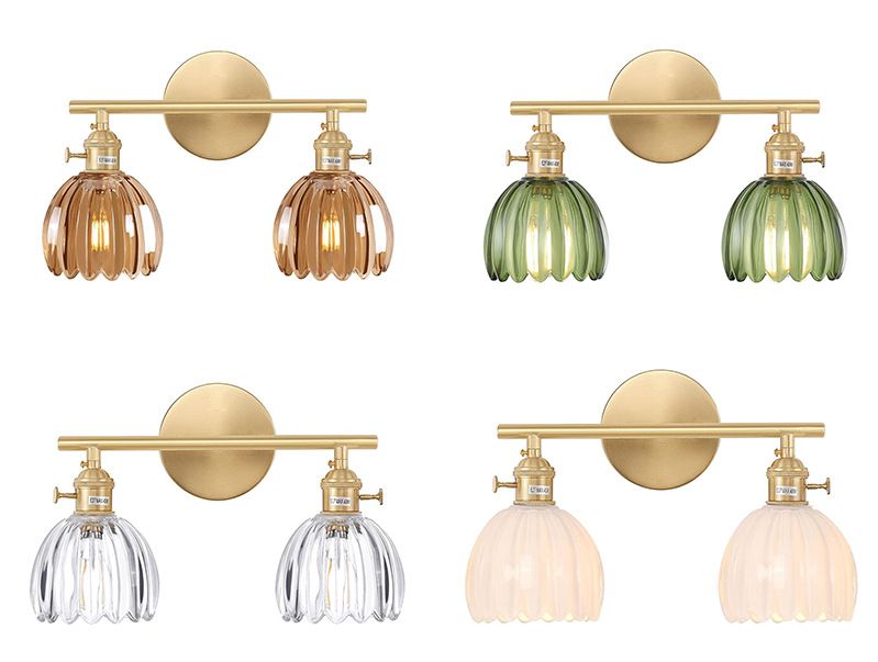 Luminária pendente vintage de vidro com flor - Recarregável via USB e controle remoto sem fio, luminária de teto estilo nórdico para quarto e sala de jantar_voghion.com