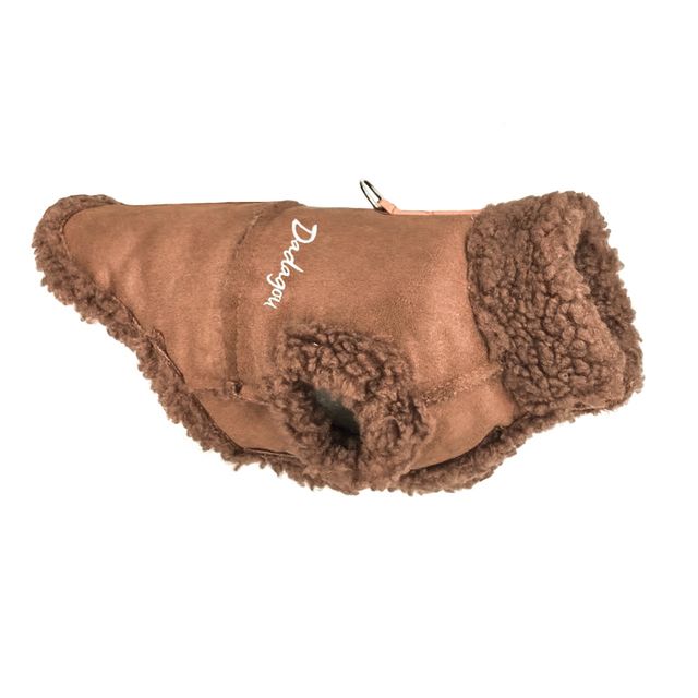 CDDMPET Fleecejacke für Hunde, Braun/Grau, Größe S/M/L/XL/2XL, von PawParty Store_voghion.com