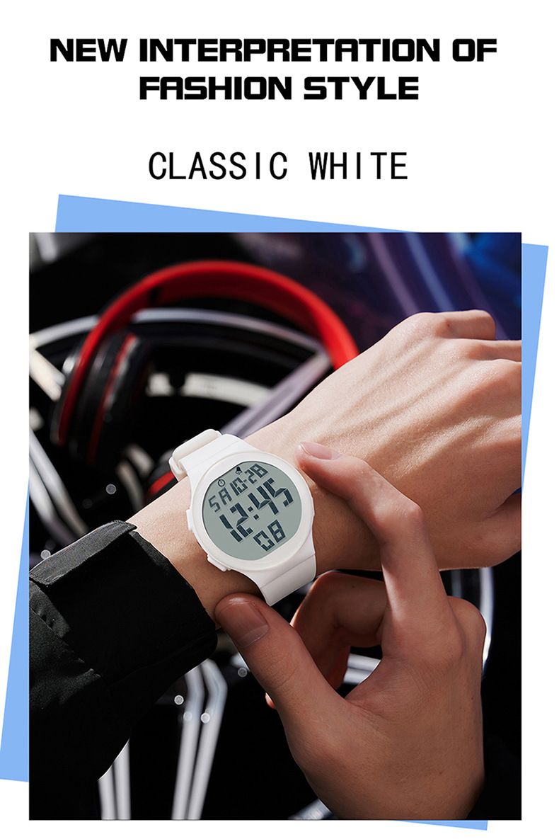 Digital Sports Watch For Men – 50M Waterproof, LED Backlight, Day & Date Display – Lightweight TPU Strap Student Watch Sports Watch_voghion.com