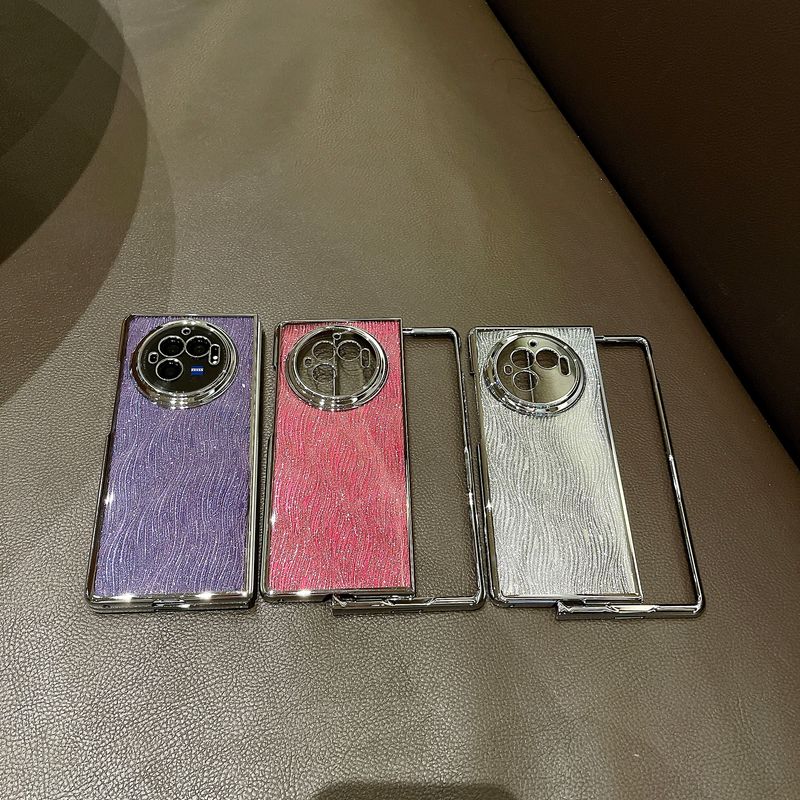 Paredzēts Vivo X Fold 3 Luxury Cute Light, plānas viļņu mirdzošas tālruņa korpusa vāciņam_voghion.com