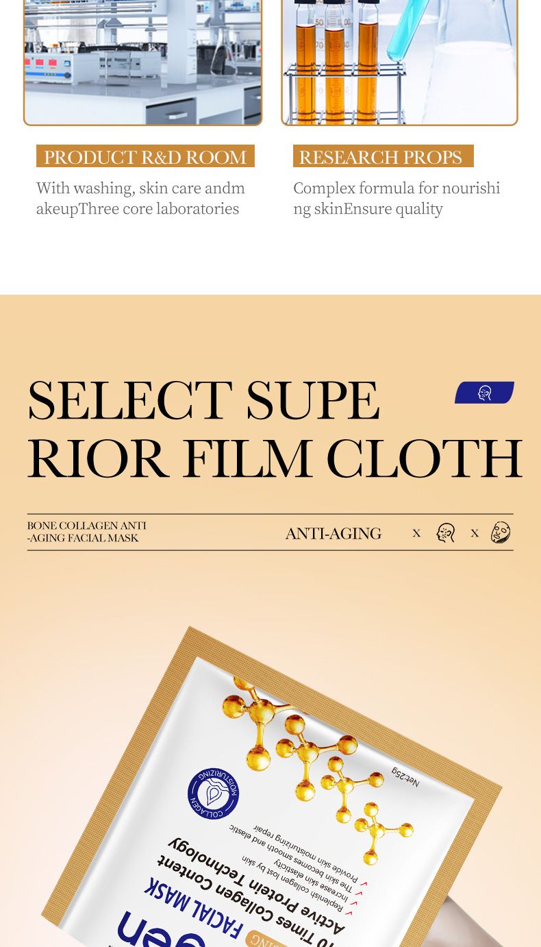 Collagen 25 g feuchtigkeitsspendendes, feuchtigkeitsspendendes Hautverjüngungsmaskenblattpaket_voghion.com