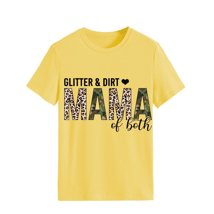 Einfarbiges, lässiges T-Shirt mit Rundhalsausschnitt und Buchstabendruck_voghion.com