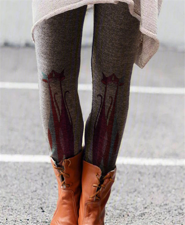 Pantaloni stivali leggings elastici Joker stampati da donna_voghion.com