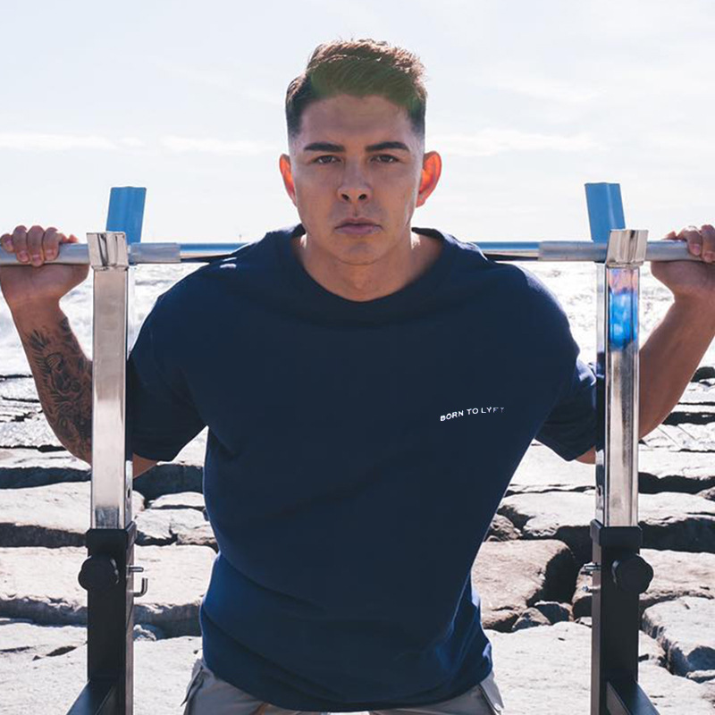 Muscle Fitness New Brother Sports Men's T-shirt Spring/Summer New Round Neck Cotton Casual Running Short Sleeve T-shirt_voghion.com