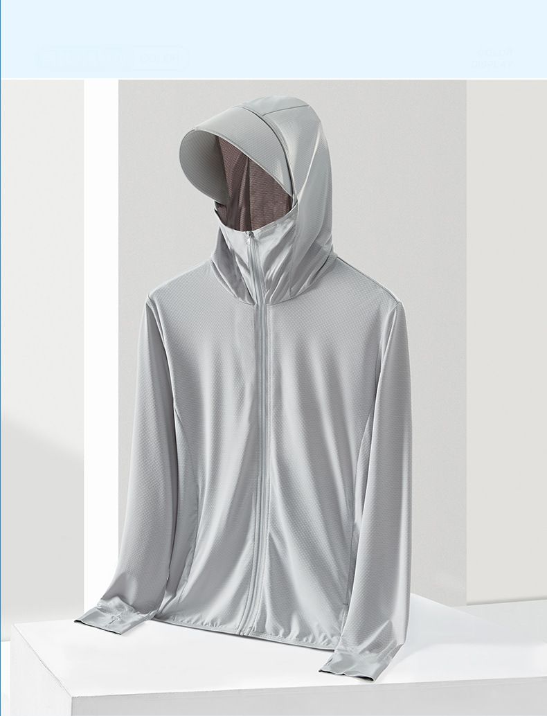 Herrenbekleidung Sonnenschutzkleidung Herren Neue Sommer Dünne Eisseide Atmungsaktive Sonnenschutzkleidung Herren Outdoor Angeln Dünne Krempe Jacke_voghion.com