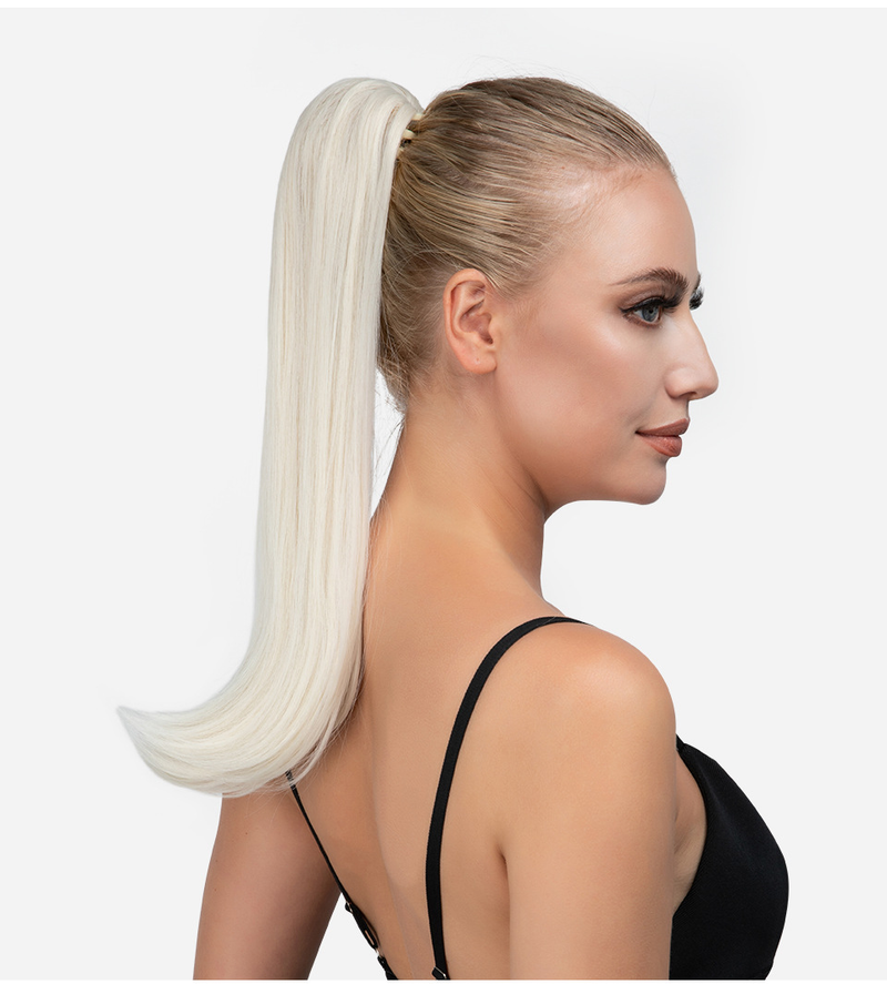 Synthetic hair long curly ponytail for women with large waves and a horsetail grip_voghion.com