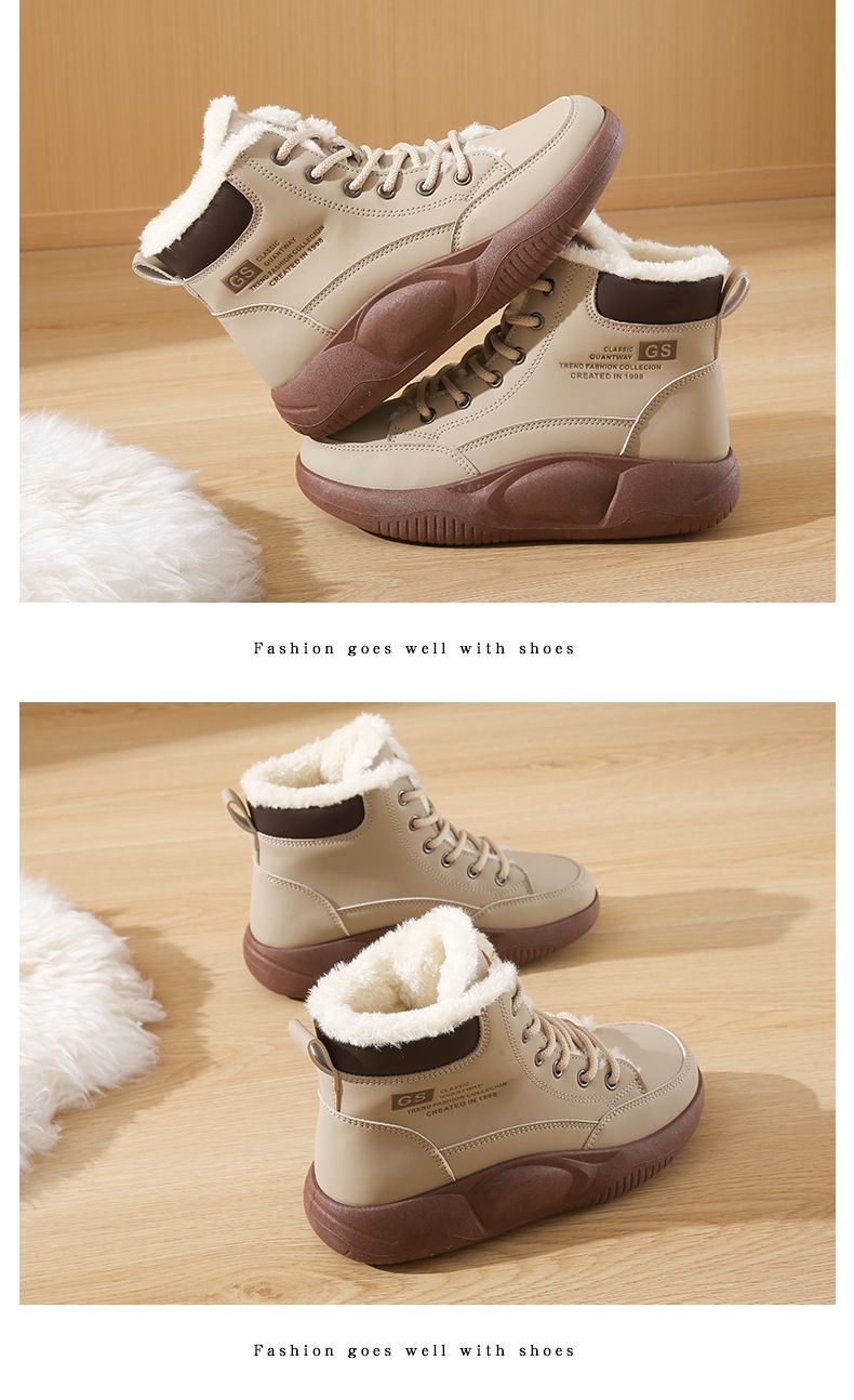 High-top Velvet Martin Boots Female Student Platform Casual Warm Street Shoes_voghion.com