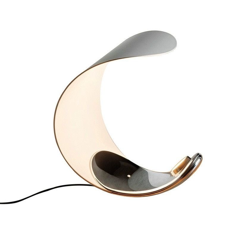 Italian Moon Design Sense Simple Bedroom Crescent Atmosphere Touch Creative C-Shaped Table Lamp_voghion.com